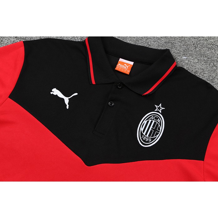 Camiseta Polo del AC Milan 22-23 Negro y Rojo - Haga un click en la imagen para cerrar